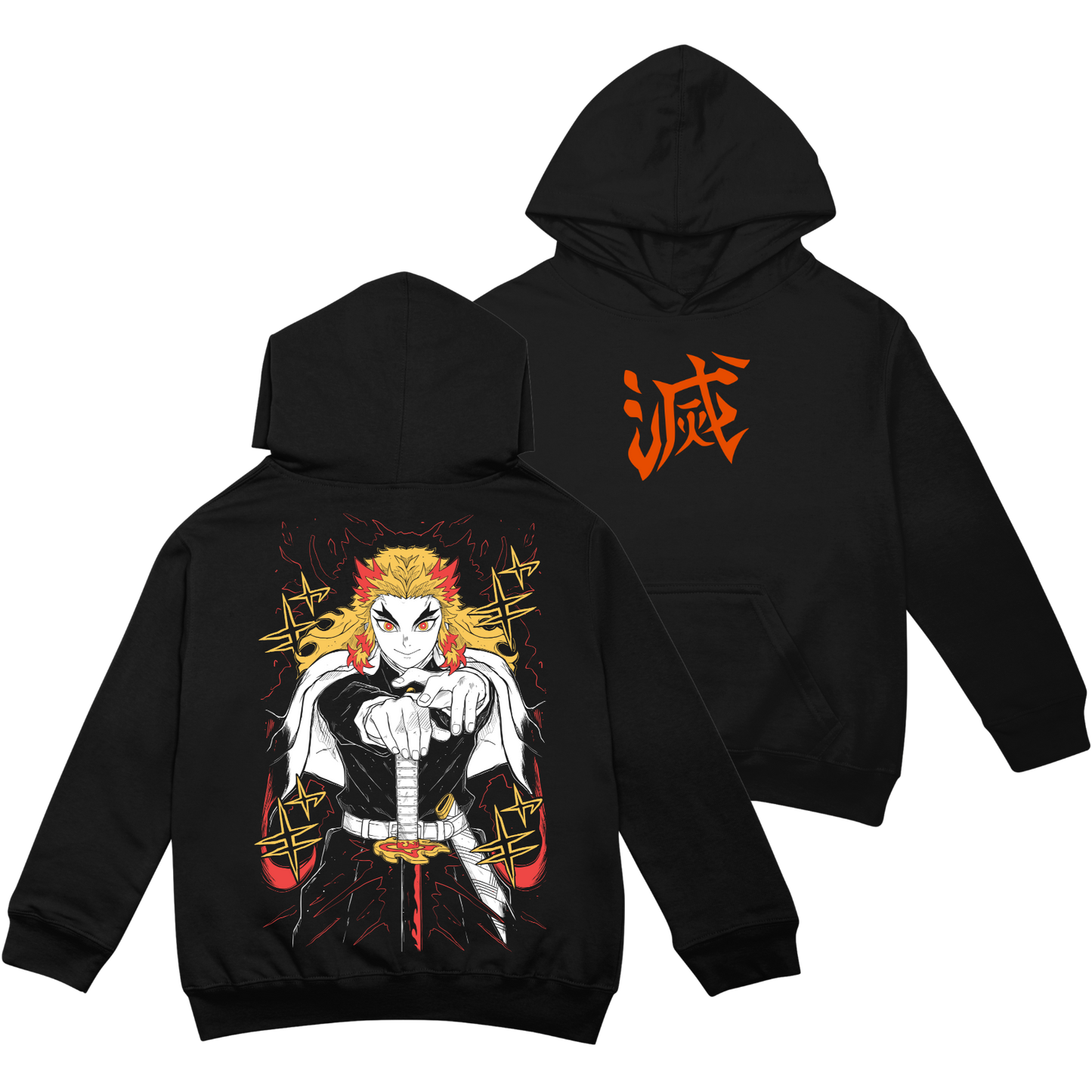 Rengoku Hashira (Capucha + Bolsillo) - Kimetsu No Yaiba (Demon Slayer)