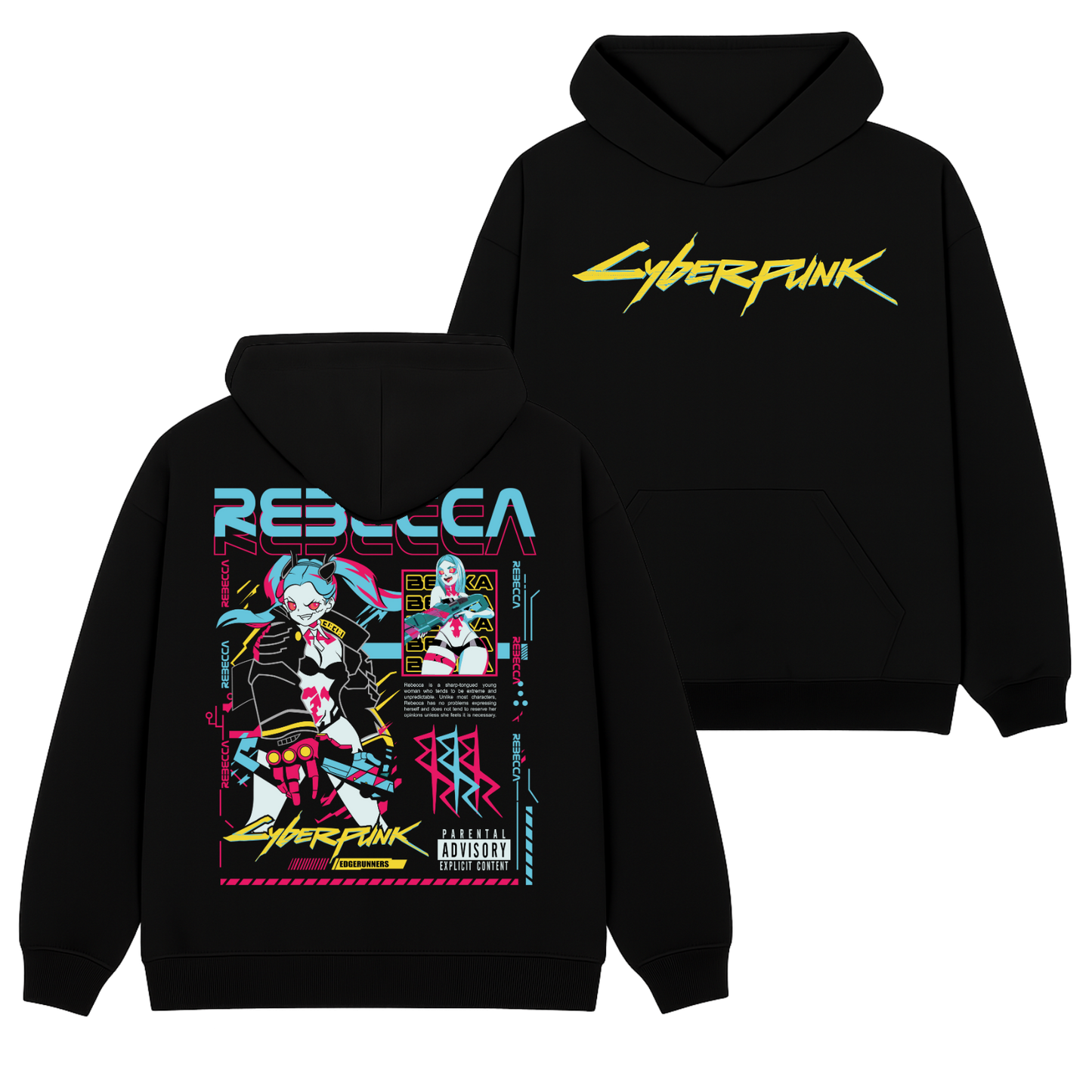 Rebecca Polera (Capucha + Bolsillo) - Cyberpunk