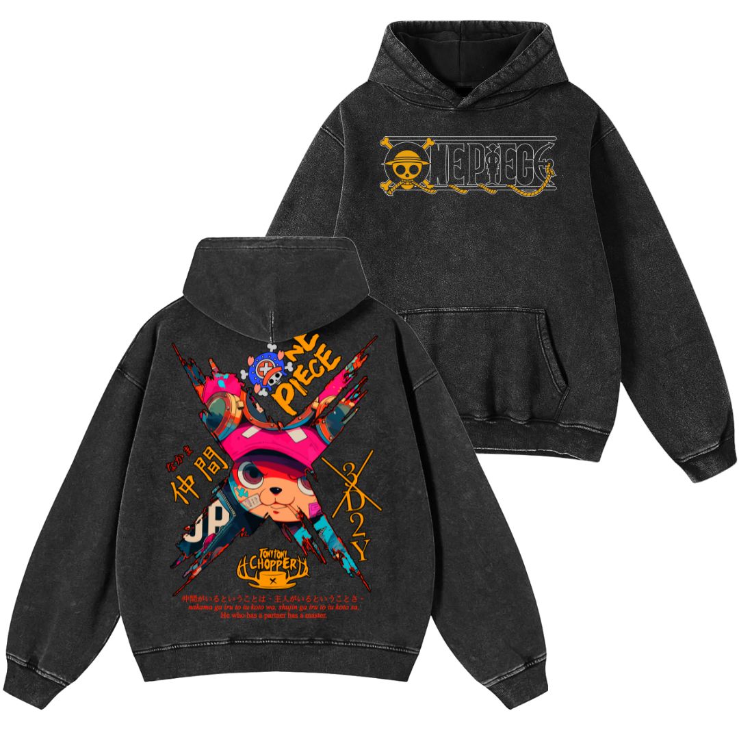 Tony Tony Chopper Polera (Capucha + Bolsillo) - One Piece