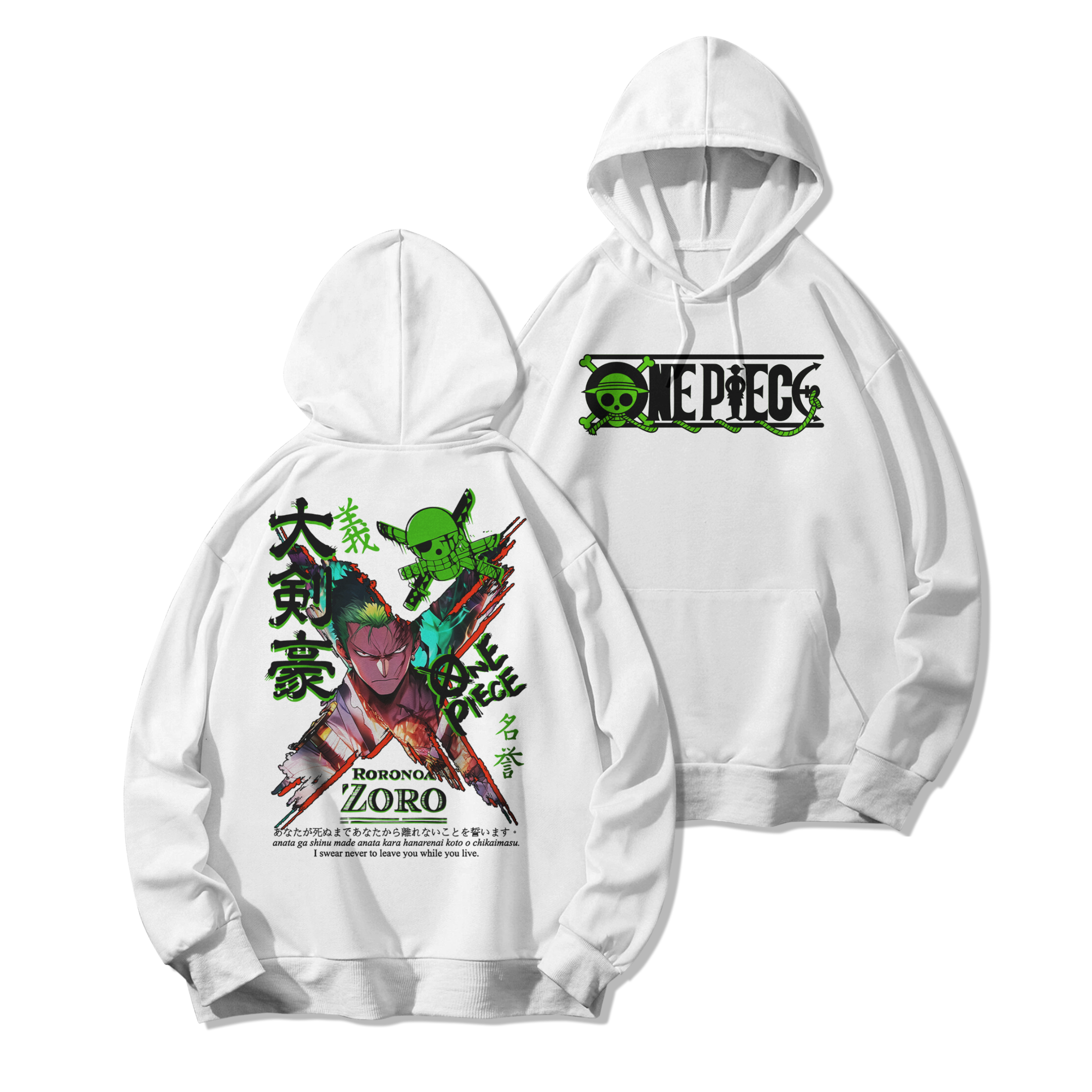 Roronoa Zoro Polera (Capucha + Bolsillo) - One Piece