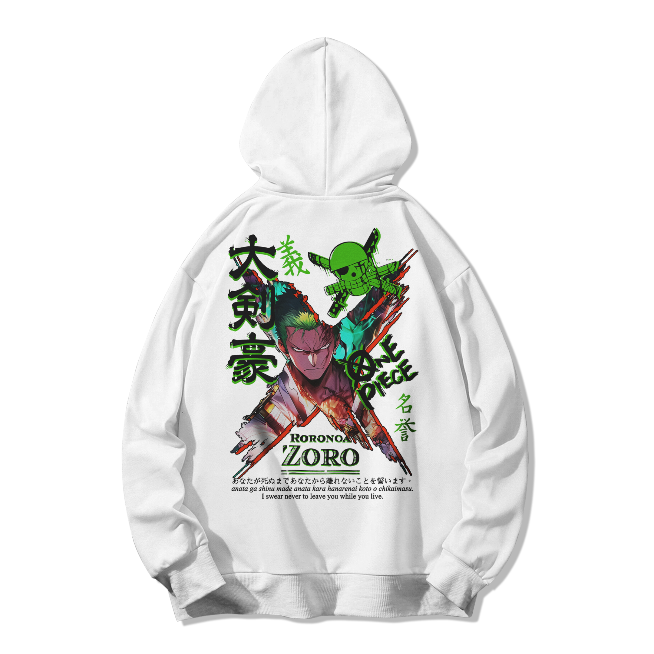 Roronoa Zoro Polera (Capucha + Bolsillo) - One Piece