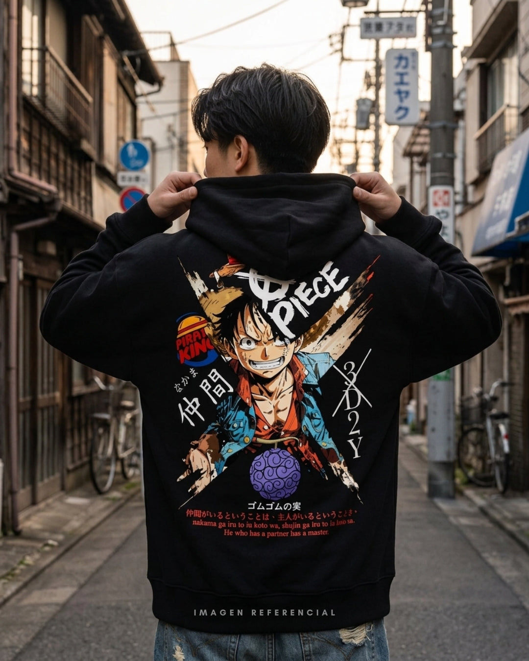 LUFFY PIRATE KING POLERA