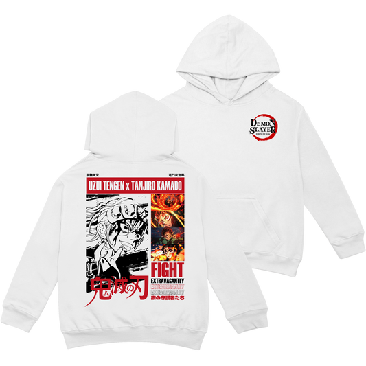 Uzui x Tanjiro Polera (Capucha + Bolsillo) - Kimetsu No Yaiba (Demon Slayer)