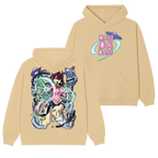 Momo vs Aliens Polera (Capucha + Bolsillo) - DanDaDan